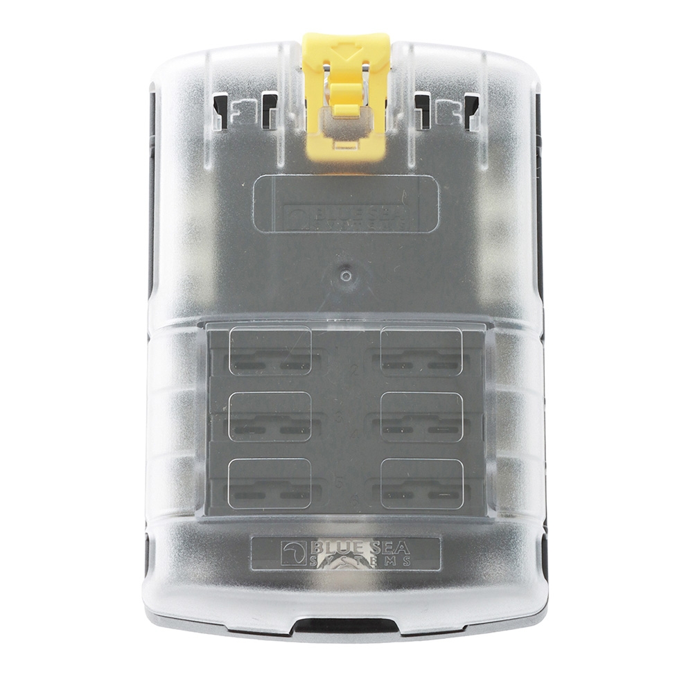 Blue Sea ST Blade Fuse Block 6 Circuits with Negative Bus and Cover (No Retail Packaging)