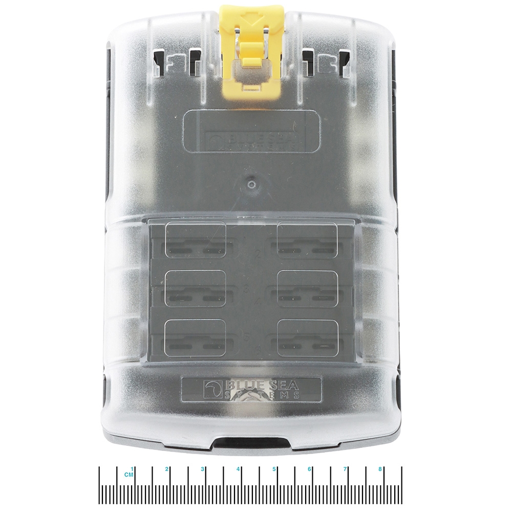 Blue Sea ST Blade Fuse Block 6 Circuits with Negative Bus and Cover (No Retail Packaging)