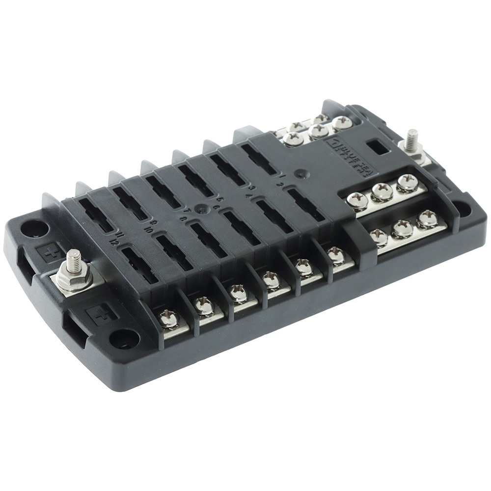 Blue Sea ST-Blade Fuse Block 12 Circuits with Negative Bus and Cover (No Retail Packaging)