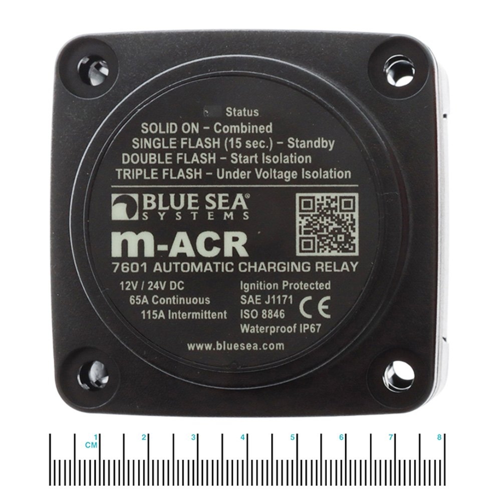Blue Sea Mini Add-A-Battery Switch and Charging Relay Kit 65A