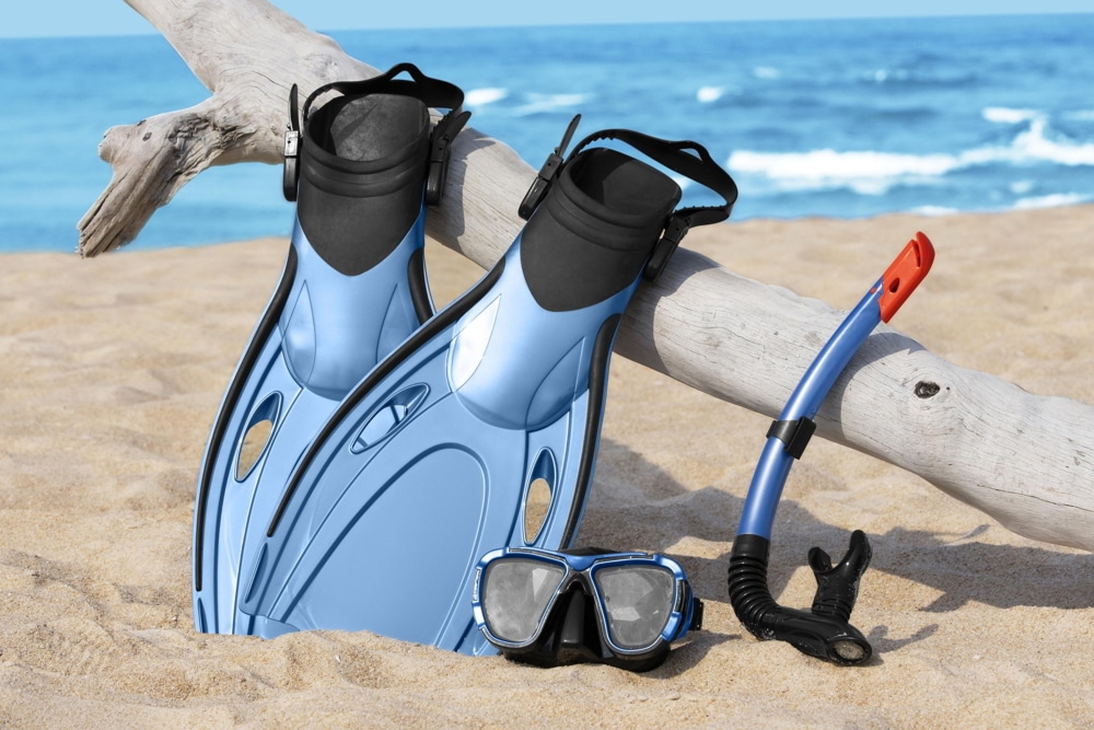 Hydro-Pro Blacksea Mask Snorkel and Fin Set Blue