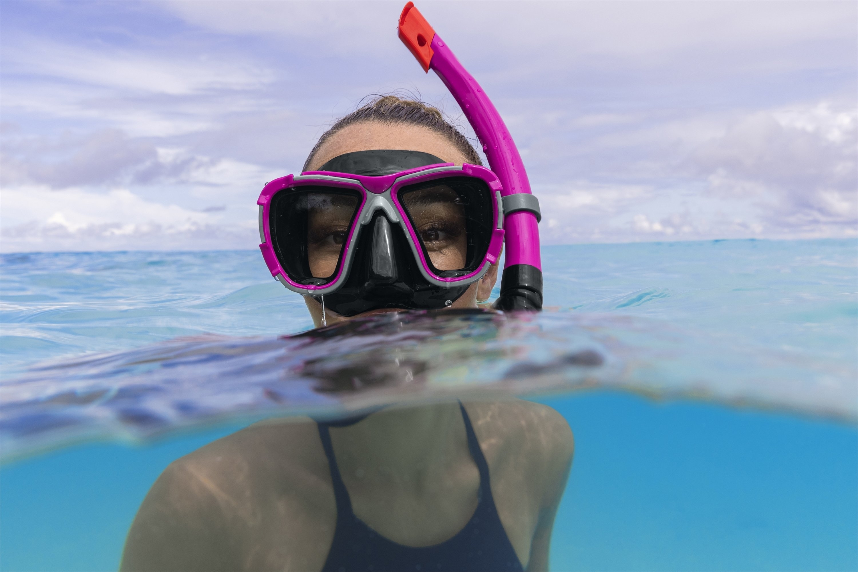 Bestway Inspira Pro Mask Snorkel and Fins Set L/XL Pink