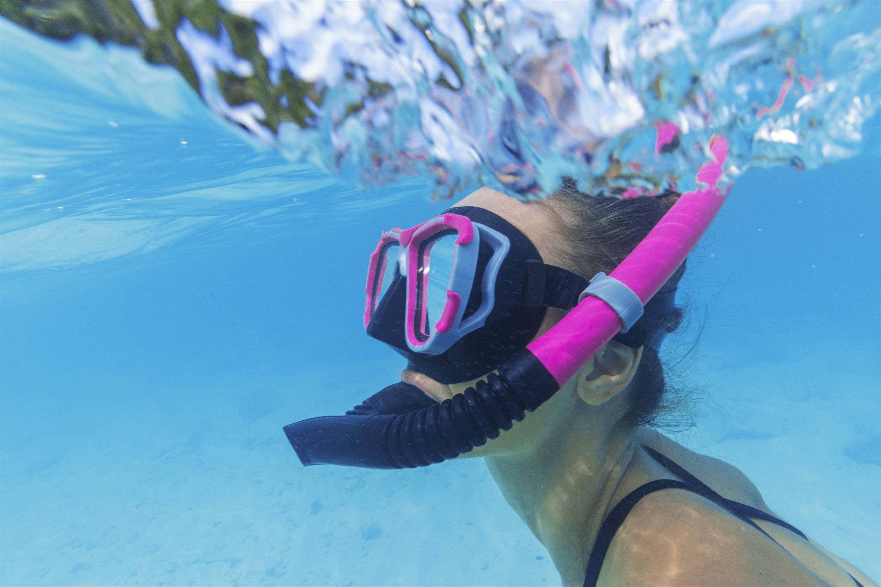 Bestway Inspira Pro Mask Snorkel and Fins Set L/XL Pink