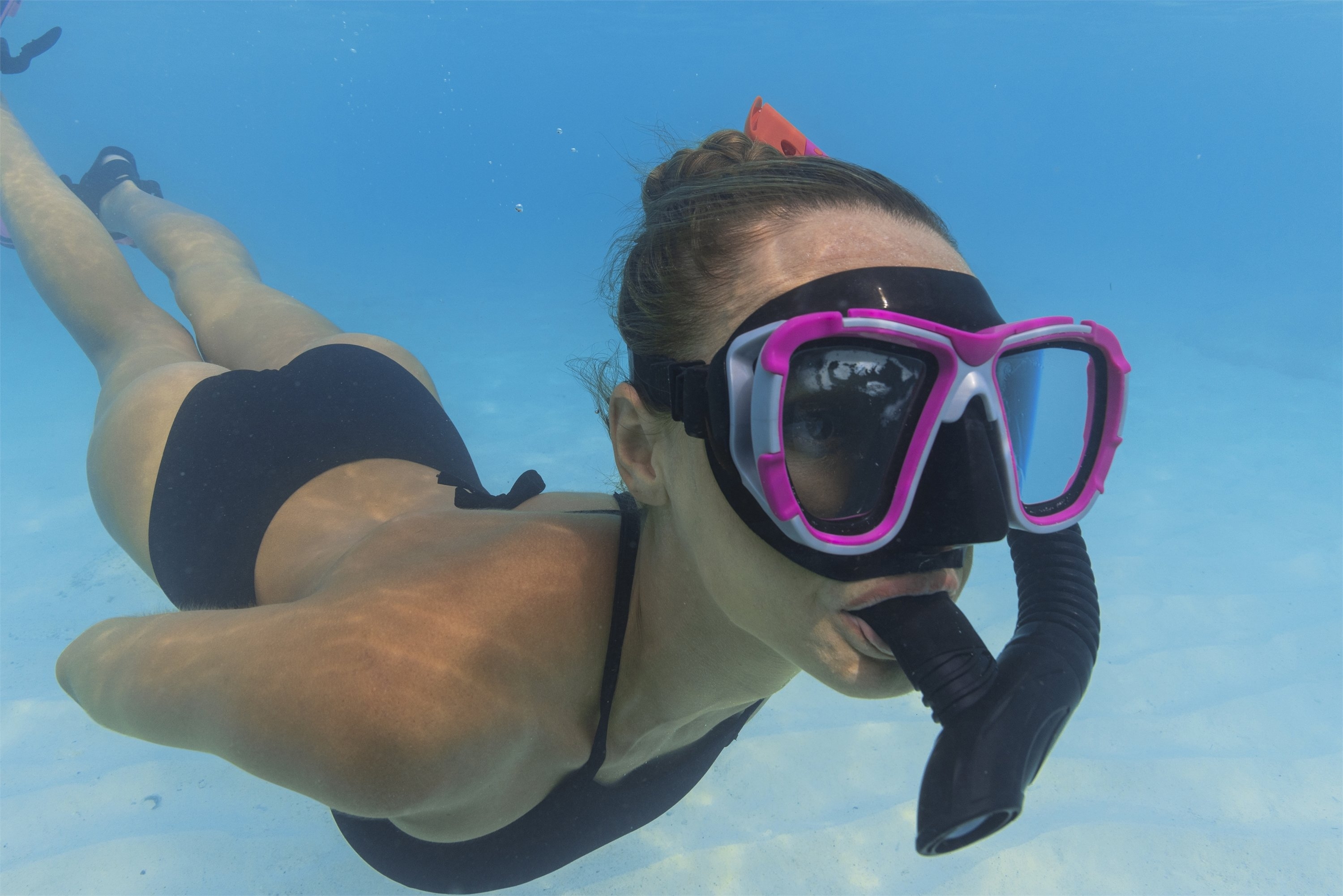 Bestway Inspira Pro Mask Snorkel and Fins Set L/XL Pink