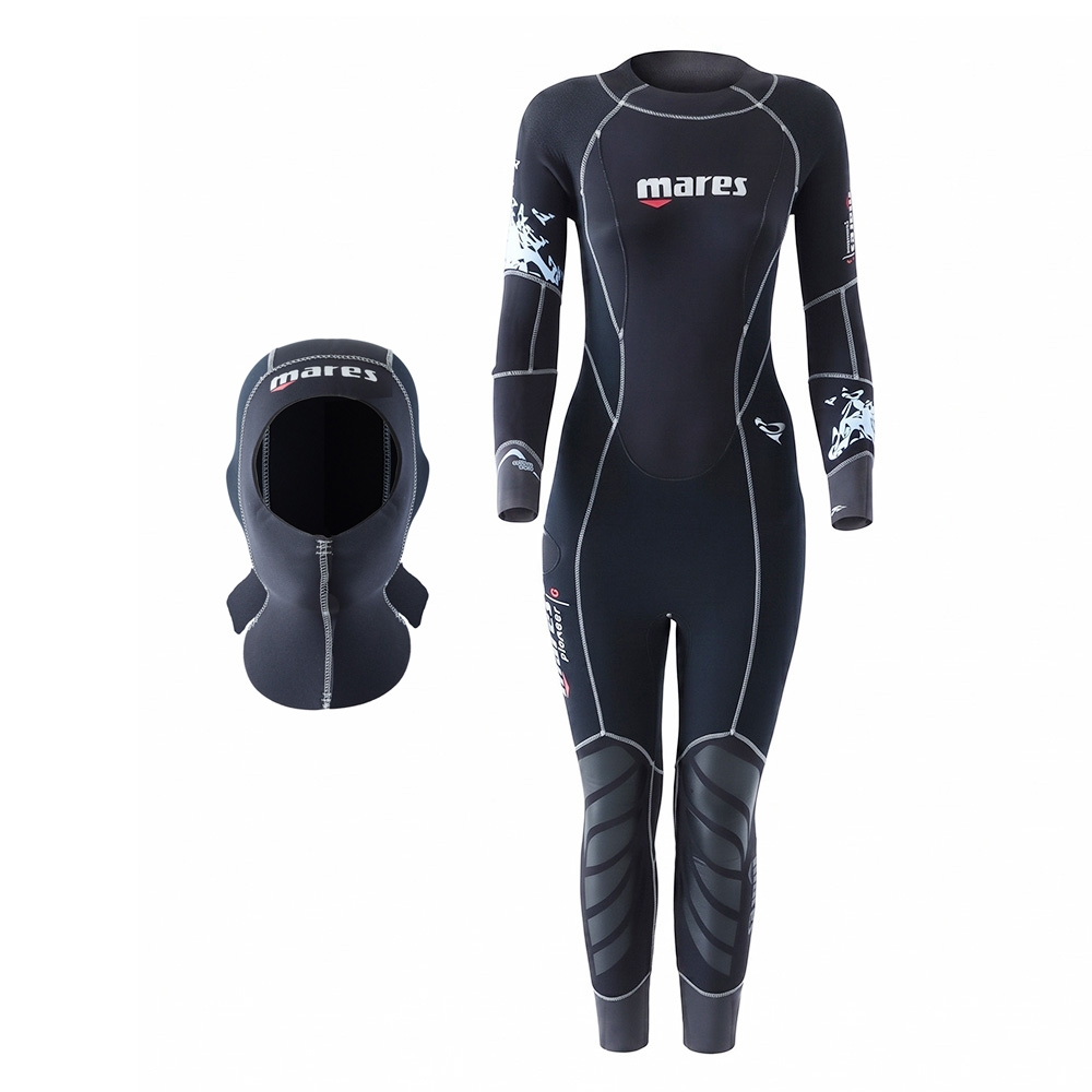 Mares Pioneer She Dives Womens Wetsuit 5mm XS Black/Grey