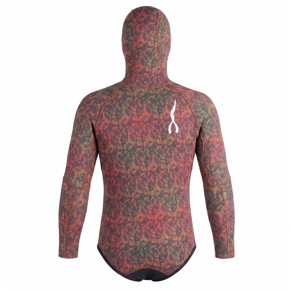 Mares Polygon 5.0 Open Cell Mens Spearfishing Wetsuit Jacket 5mm Indigo Brown Camo Large