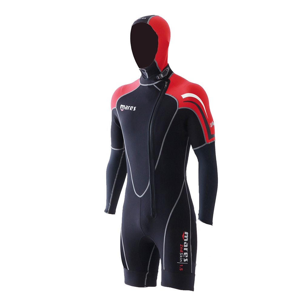 Mares 2nd Skin Mens Shorty 1.5mm L Black/Red