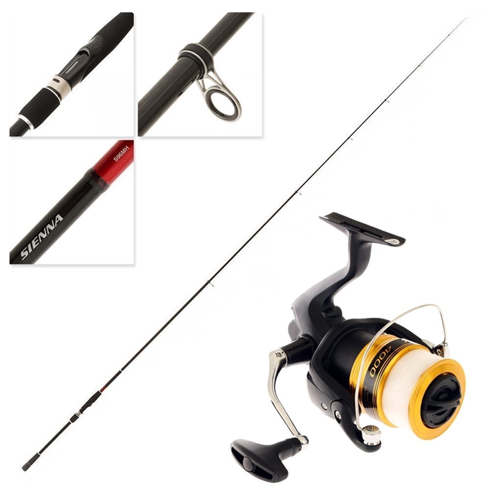 Shimano FX 4000 Sienna Telescopic Spinning Combo incl Line 9ft 6in 8-30lb