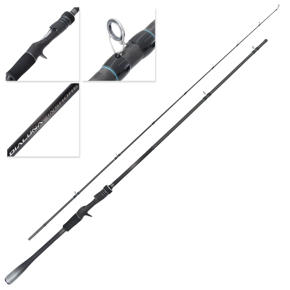 Shimano Dialuna Inshore Medium Baitcasting Rod 6ft 10in 8-38g 2pc