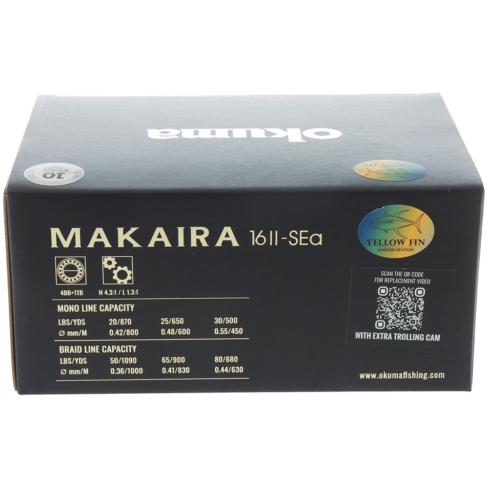 Okuma Makaira 16II SEa 2-Speed Game Reel Yellowfin Tuna Limited Edition