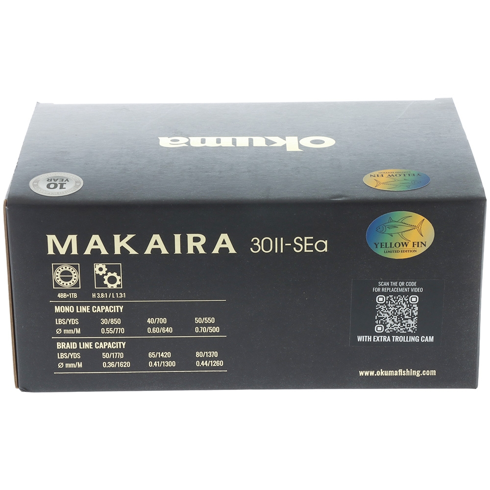 Okuma Makaira 30II SEa 2-Speed Game Reel Yellowfin Tuna Limited Edition