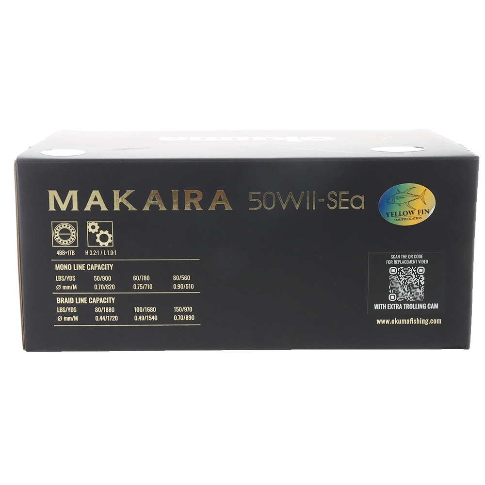 Okuma Makaira 50II Wide SEa 2-Speed Game Reel Yellowfin Tuna Limited Edition