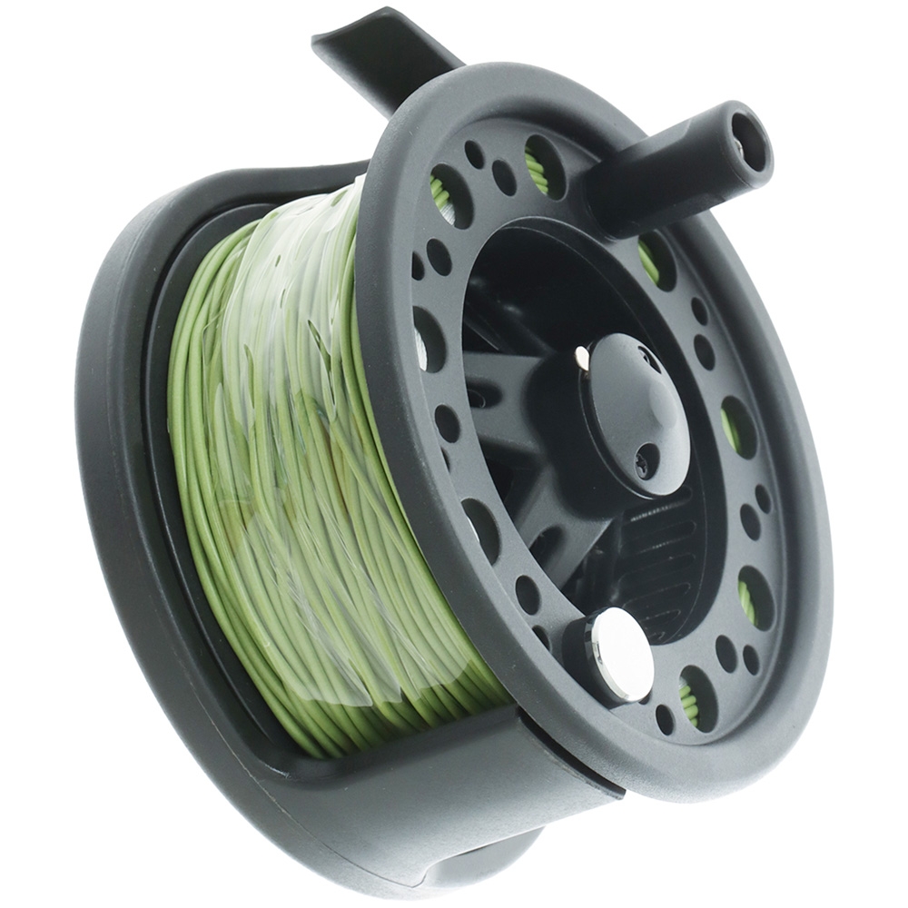 Okuma Airframe 7/9 Fly Reel Spooled 8WT AF Line, 1X 9ft Tippet and 100m Backing
