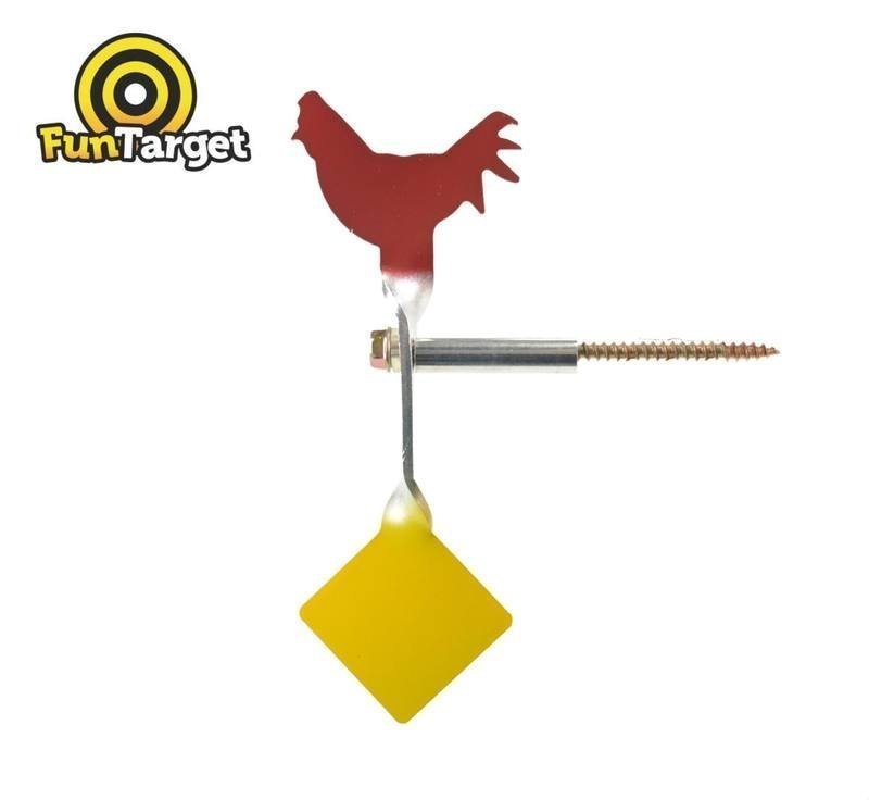 Fun Target Dual Airgun Spinner Stake Rooster Target