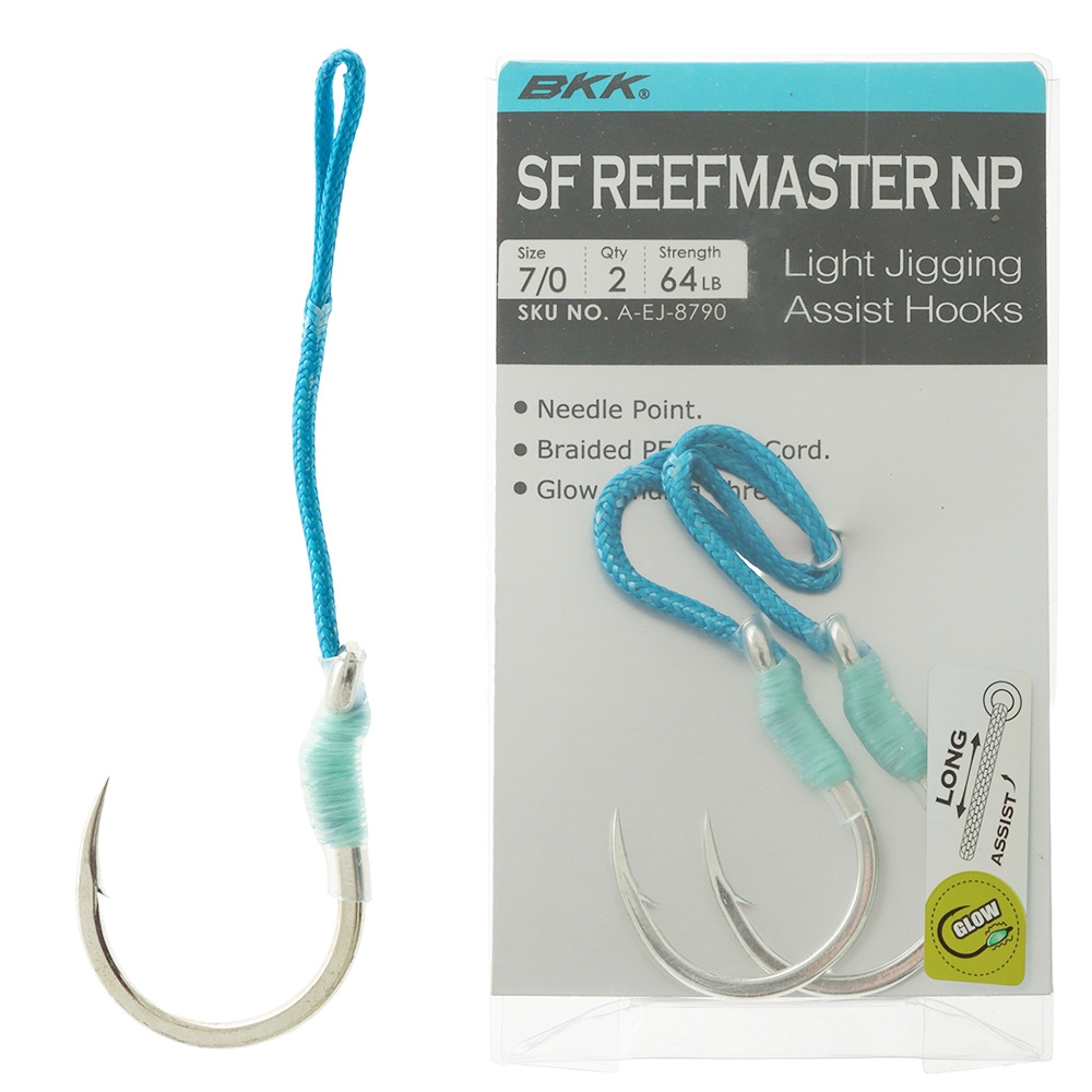BKK SF Reefmaster-NP Long Jigging Assist Hooks 4/0 Qty 3