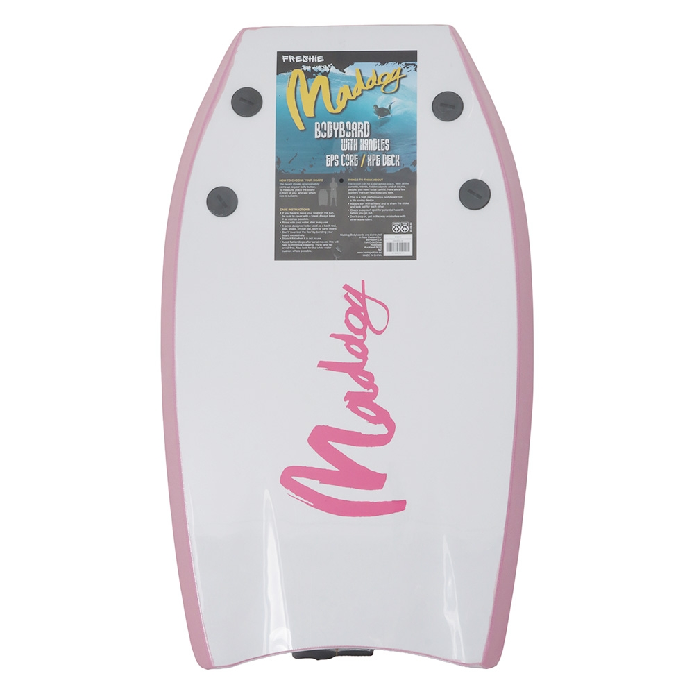 Maddog Freshie Bodyboard with Handles 33in Pink