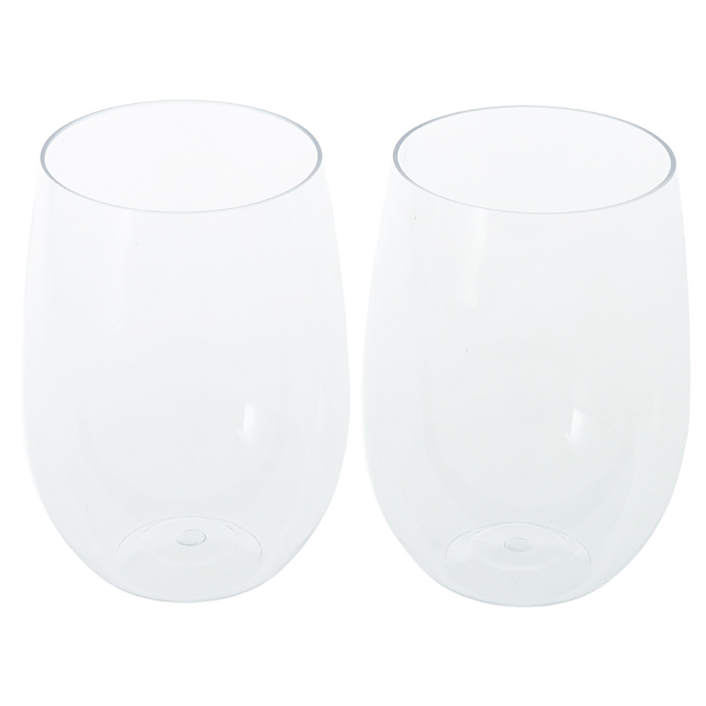 Campfire Tritan Stemless White Wine Glasses 450ml Qty 2