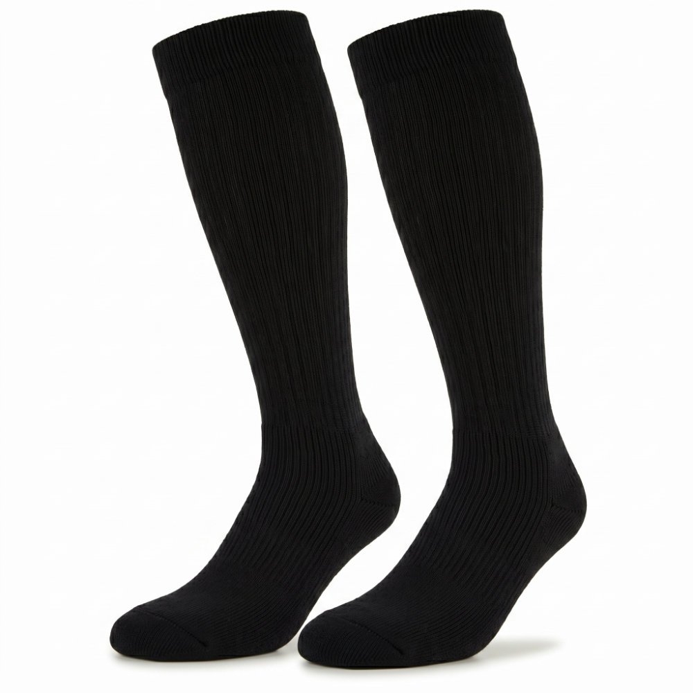 Black Shag Merino Long Hiking Socks Black 