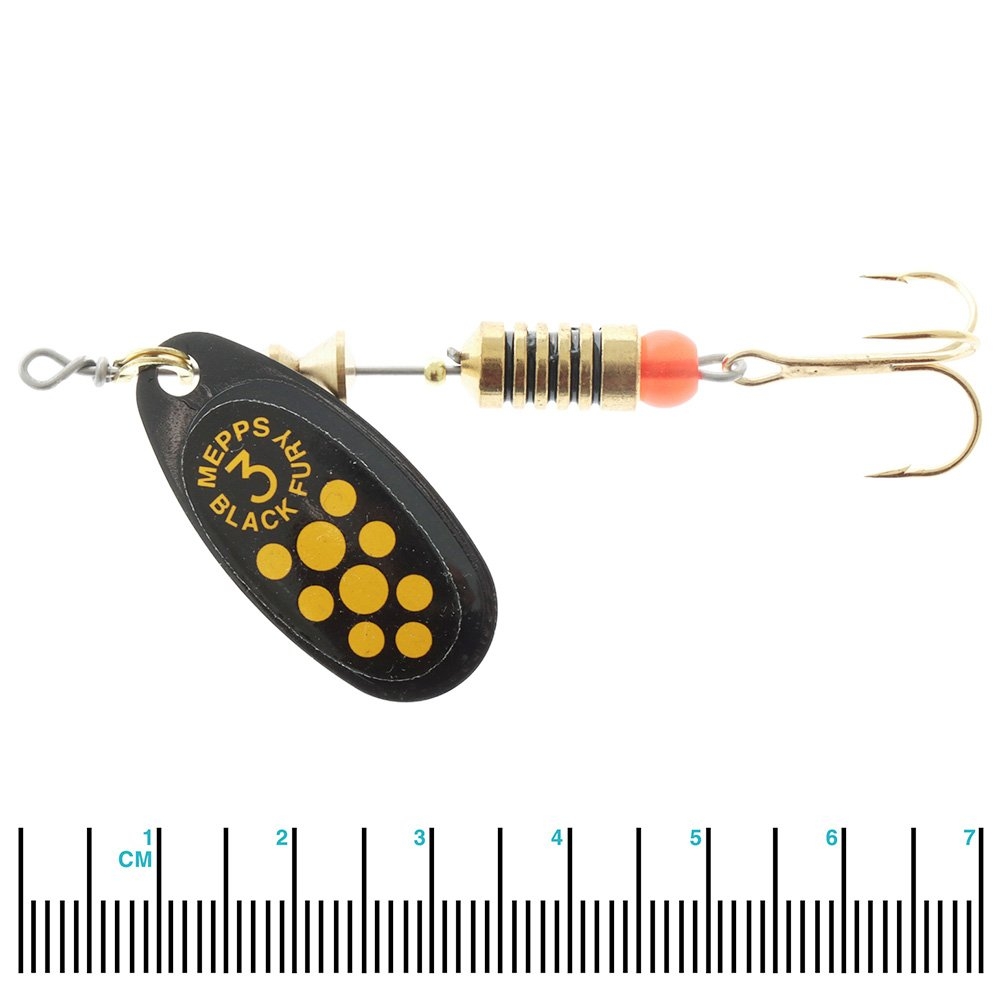 Mepps Black Fury Plain Treble Spinner Lure