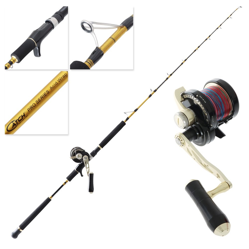 Catch Pro Series JGX5000 Xtreme Acid Wrap Jigging Combo with Braid 5ft 4in 250g 1pc