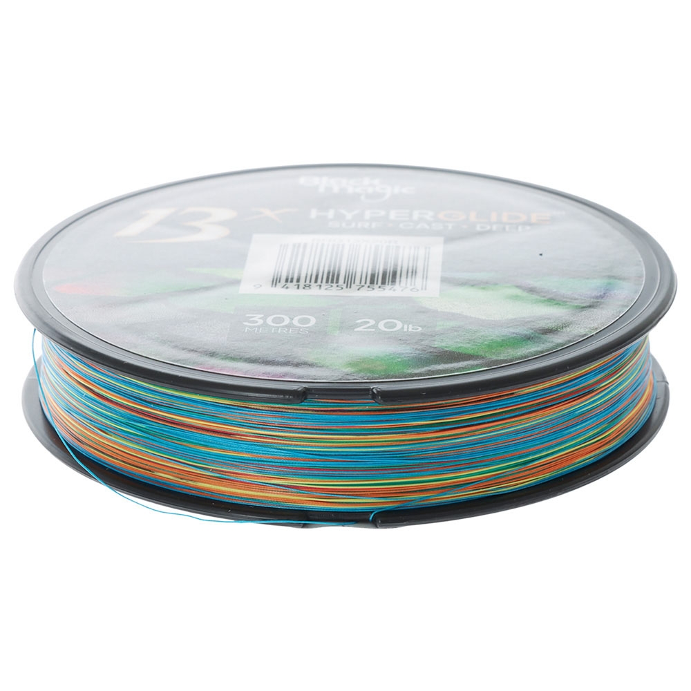 Black Magic Hyperglide 13x Saltwater Braid Rainbow 300m PE1.2 20lb 0.185mm