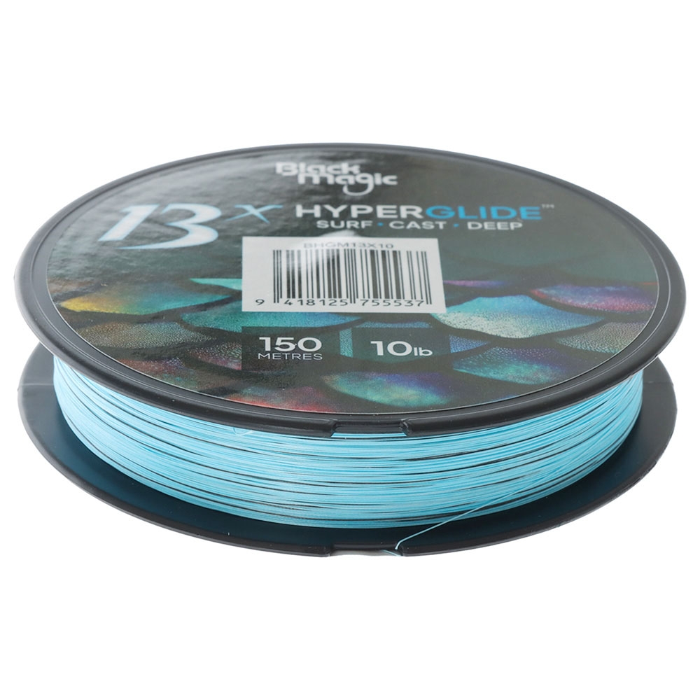 Black Magic Hyperglide 13x Saltwater Braid Tekapo Blue 150m PE0.6 10lb 0.128mm