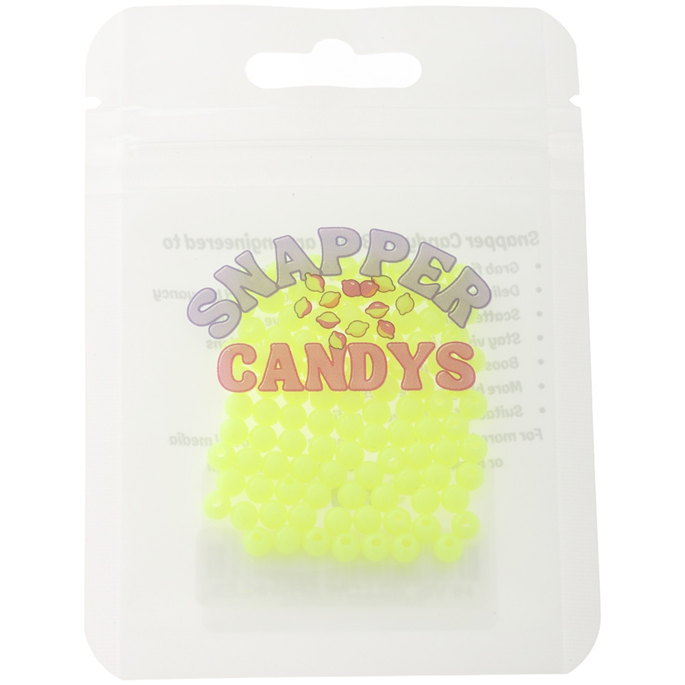 Snapper Candy Sprinkles Fishing Rig Beads 4mm High Vis Yellow