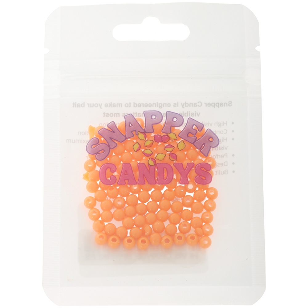 Snapper Candy Sprinkles Fishing Rig Beads 4mm High Vis Orange