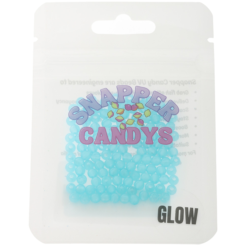Snapper Candy Sprinkles Fishing Rig Beads 4mm Blue Glow