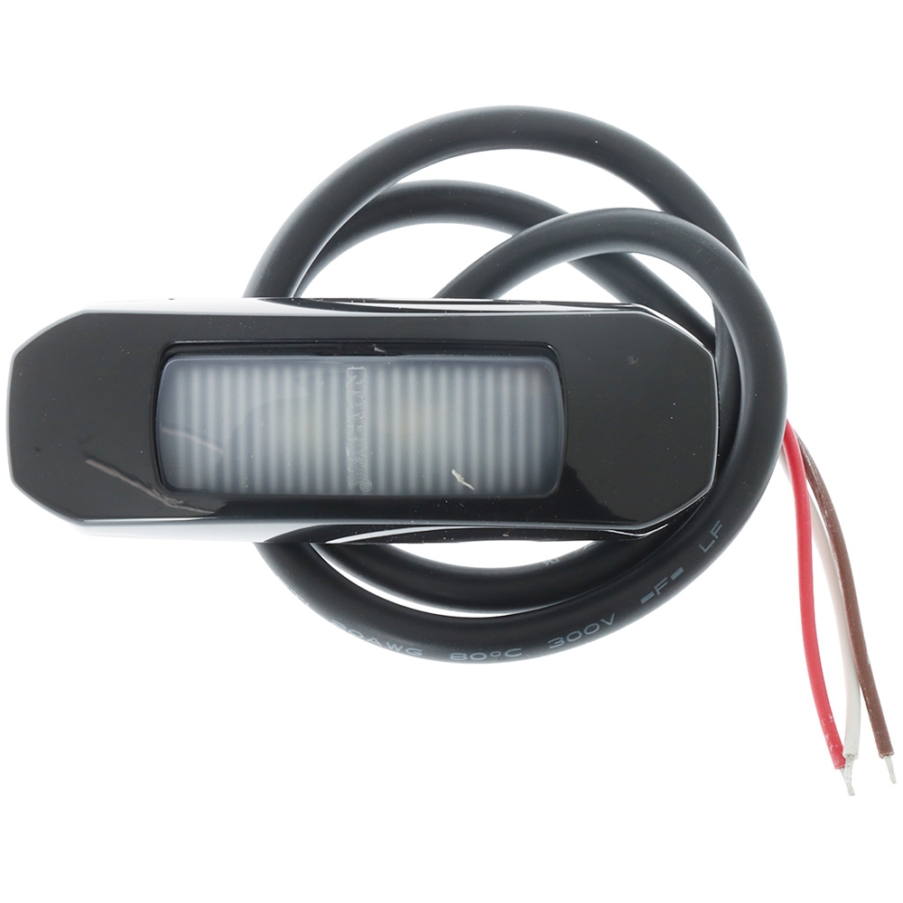 Narva Model 68 LED Courtesy Lamp Black Bezel Red/White Light 9-33V