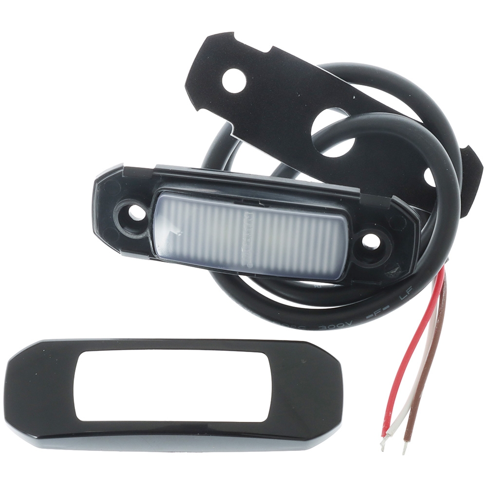Narva Model 68 LED Courtesy Lamp Black Bezel Red/White Light 9-33V
