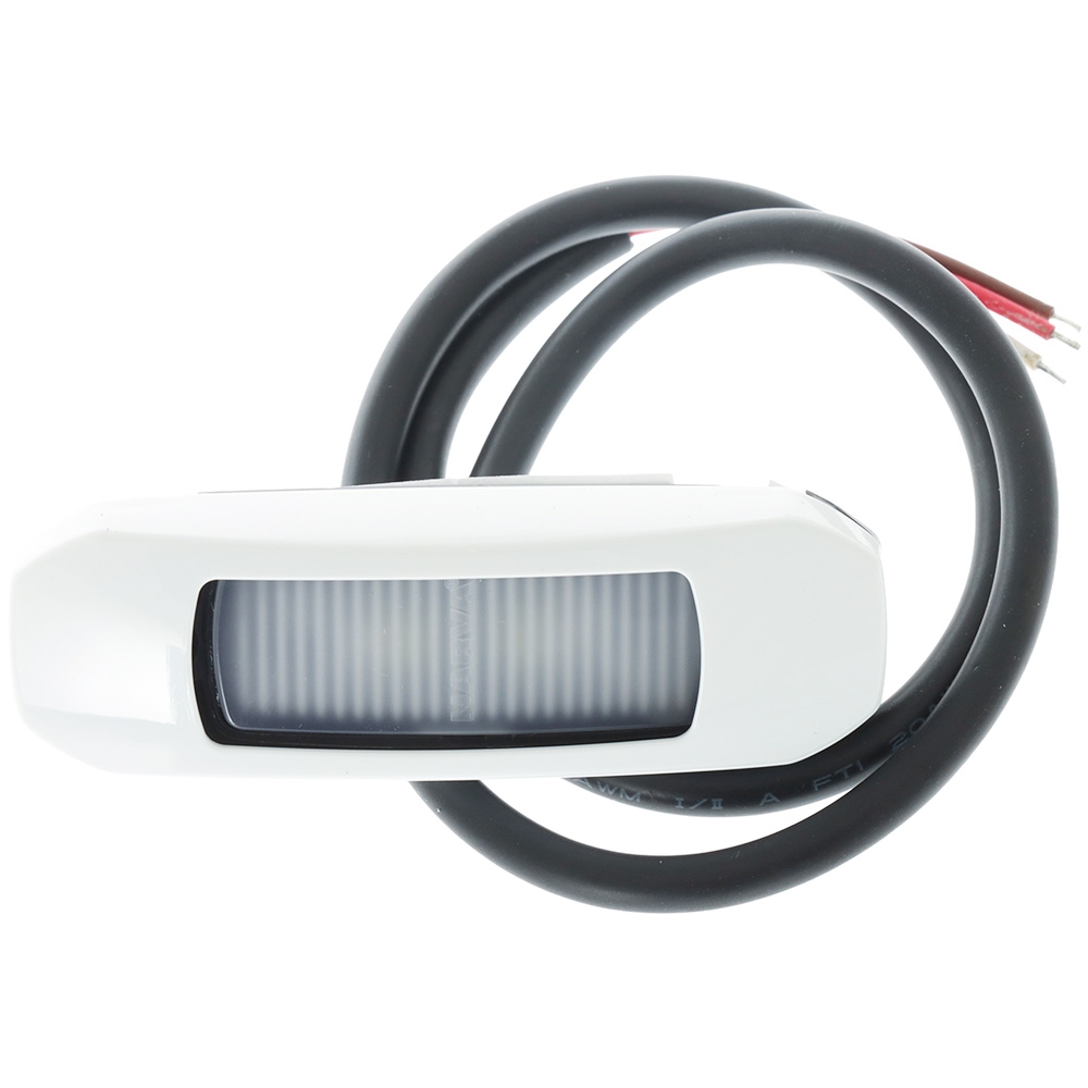 Narva Model 68 LED Courtesy Lamp White Bezel Blue/White Light 9-33V