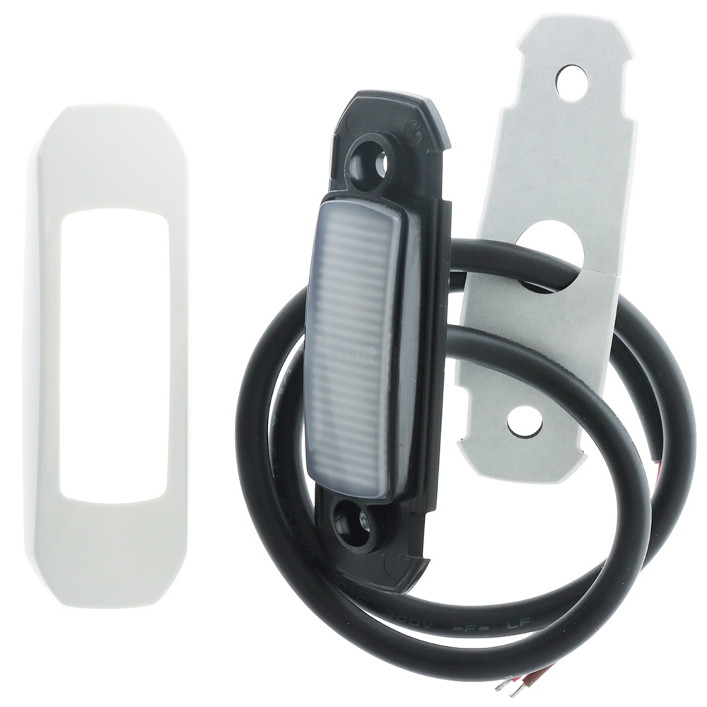 Narva Model 68 LED Courtesy Lamp White Bezel Blue/White Light 9-33V