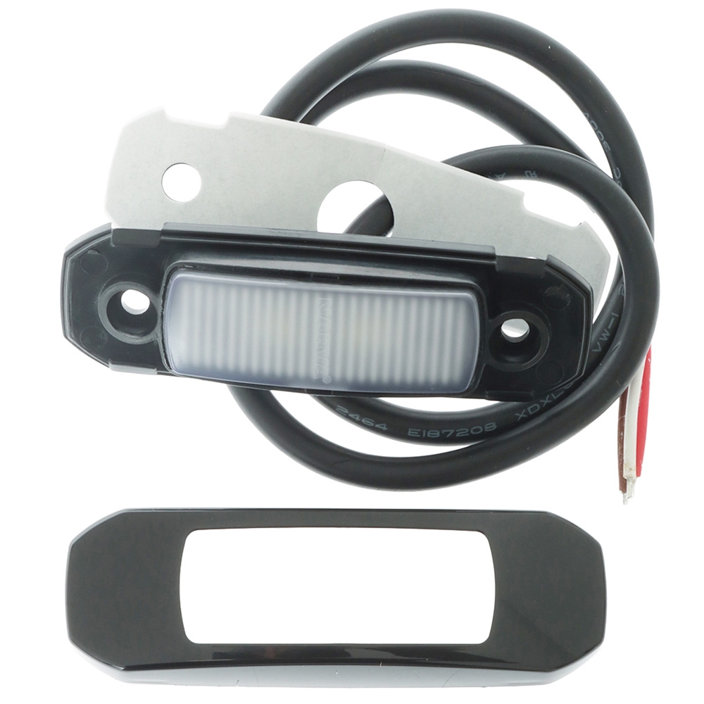 Narva Model 68 LED Courtesy Lamp Black Bezel Blue/White Light 9-33V