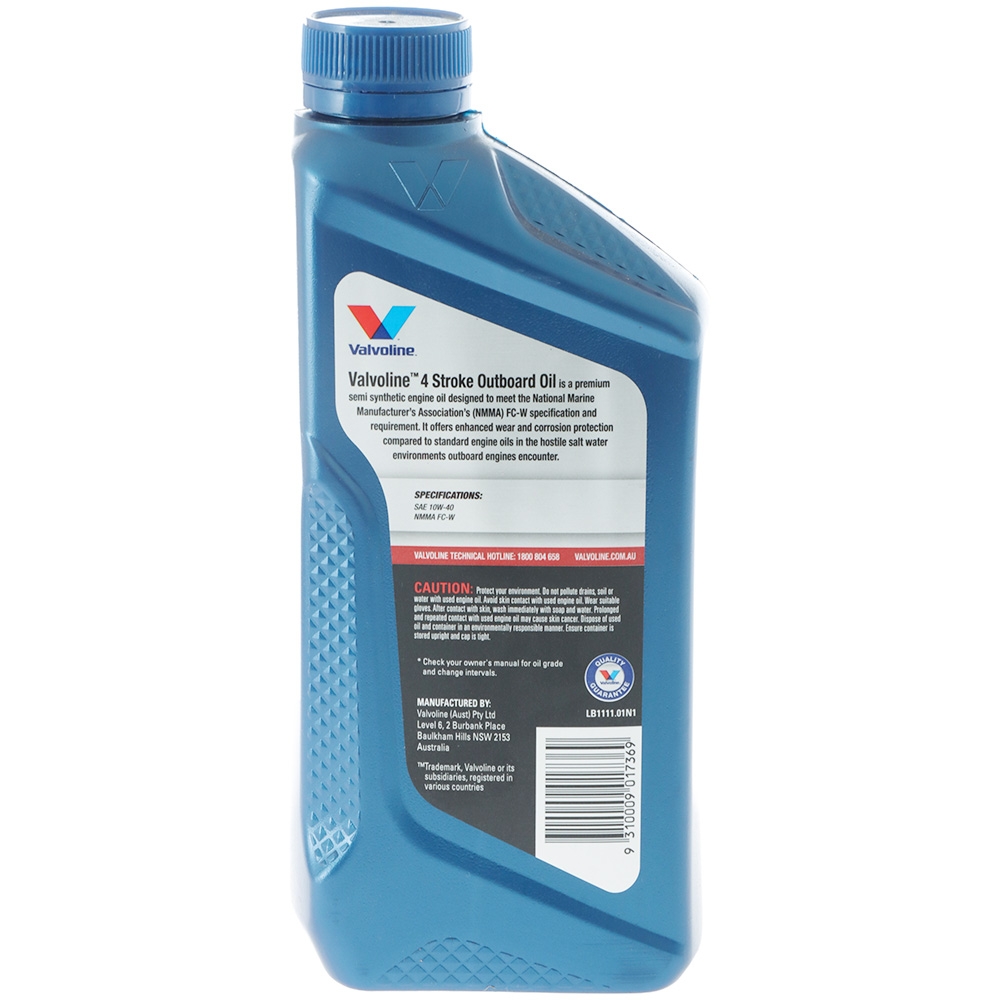 Valvoline 4-Stroke Outboard Marine Engine Oil 10W-40 1L