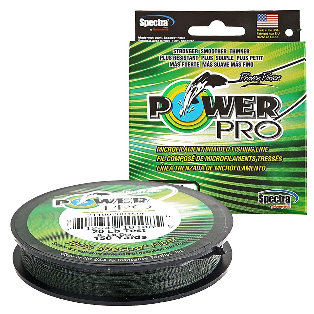 PowerPro Moss Green Braid 150yd 20lb