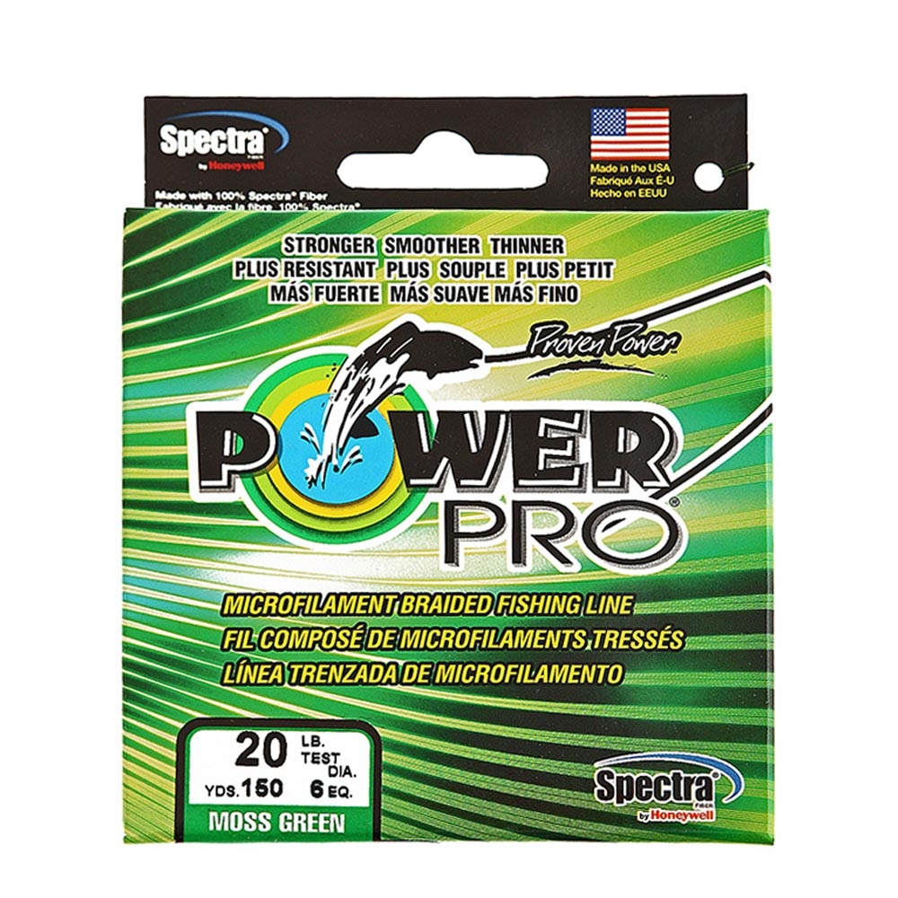 PowerPro Moss Green Braid 150yd 20lb