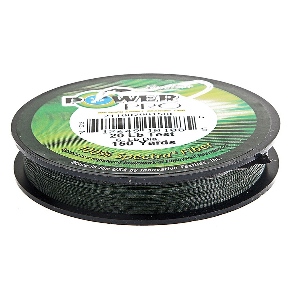 PowerPro Moss Green Braid 150yd 20lb