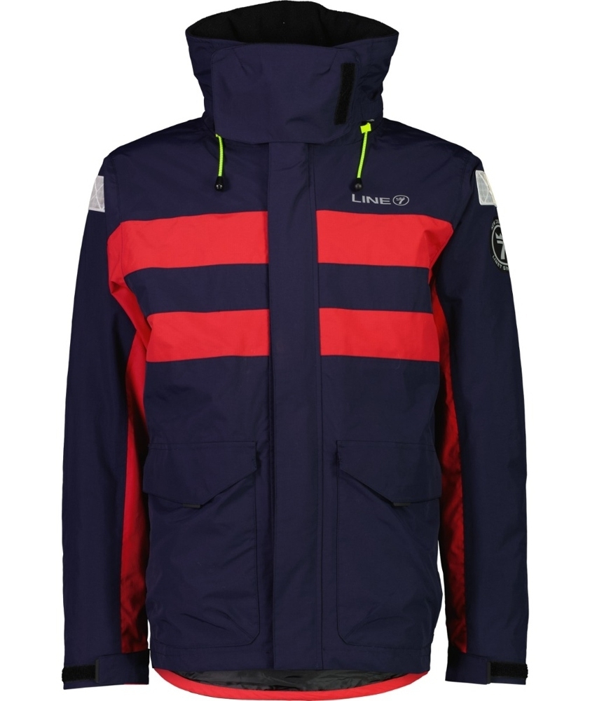 Line 7 Ocean Wave15 Waterproof Mens Jacket Navy/Red