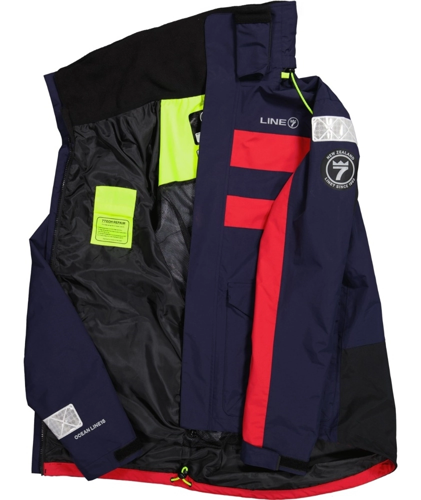 Line 7 Ocean Wave15 Waterproof Mens Jacket Navy/Red Line 7 Ocean Wave15 Waterproof Mens Jacket Navy/Red