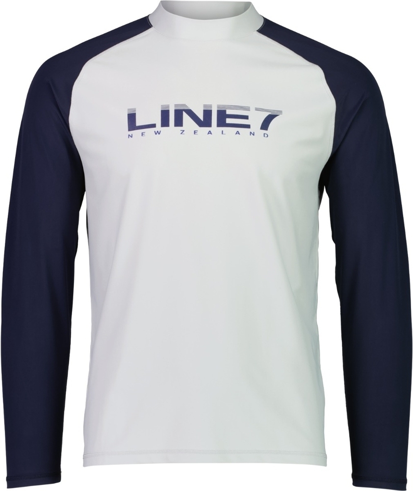 Line 7 Harbour UPF50 Mens Rash Vest Navy/Grey