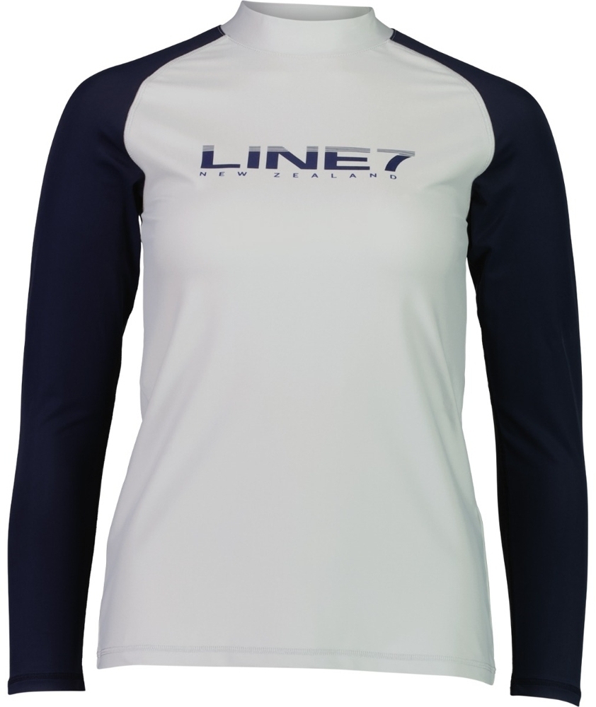 Line 7 Harbour UPF50 Womens Rash Vest Navy/Grey