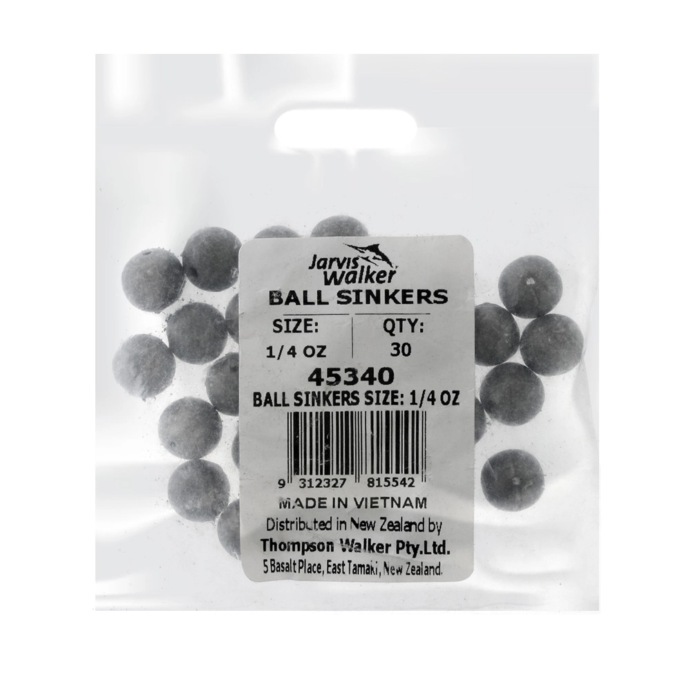 Jarvis Walker Ball Sinkers Bulk Pack 1/4oz Qty 30 Jarvis Walker Ball Sinkers Bulk Pack 1/4oz Qty 30