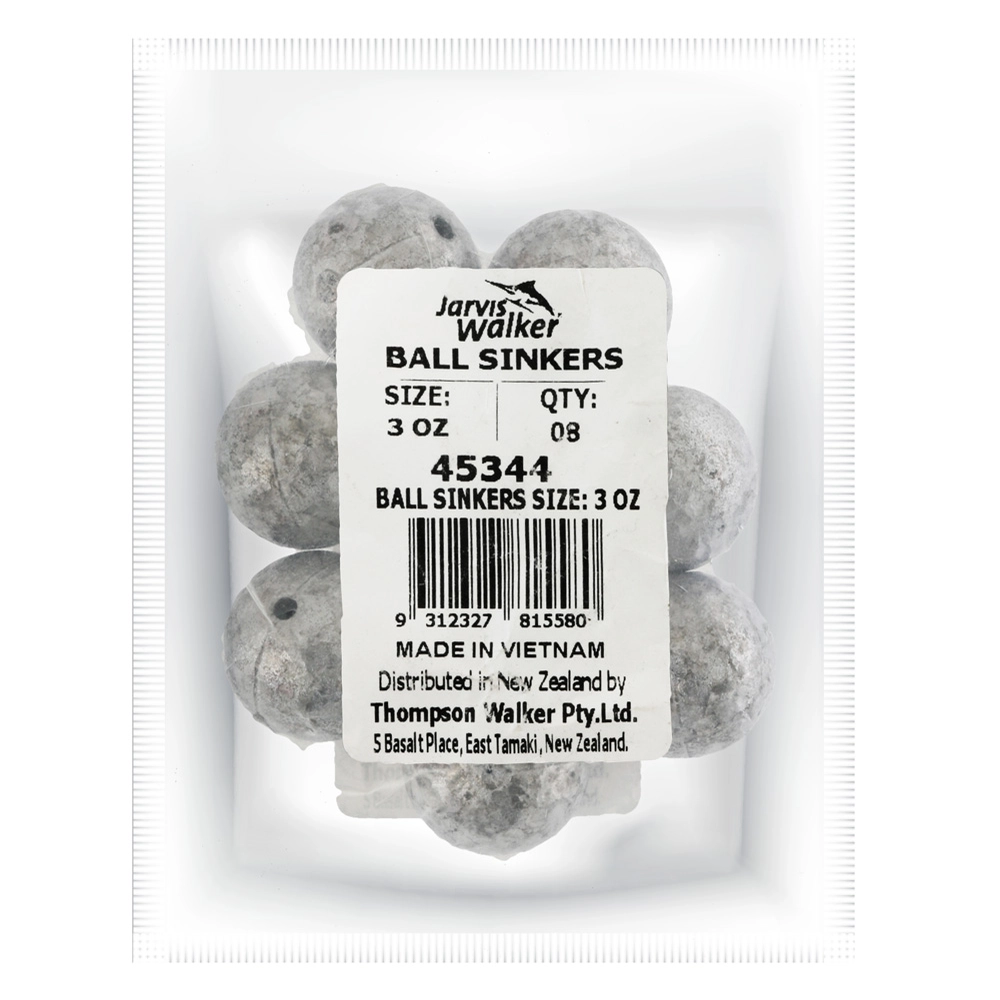 Jarvis Walker Ball Sinkers Bulk Pack 3oz Qty 8 Jarvis Walker Ball Sinkers Bulk Pack 3oz Qty 8