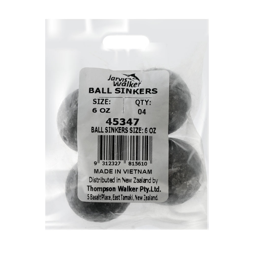 Jarvis Walker Ball Sinkers Bulk Pack 6oz Qty 4