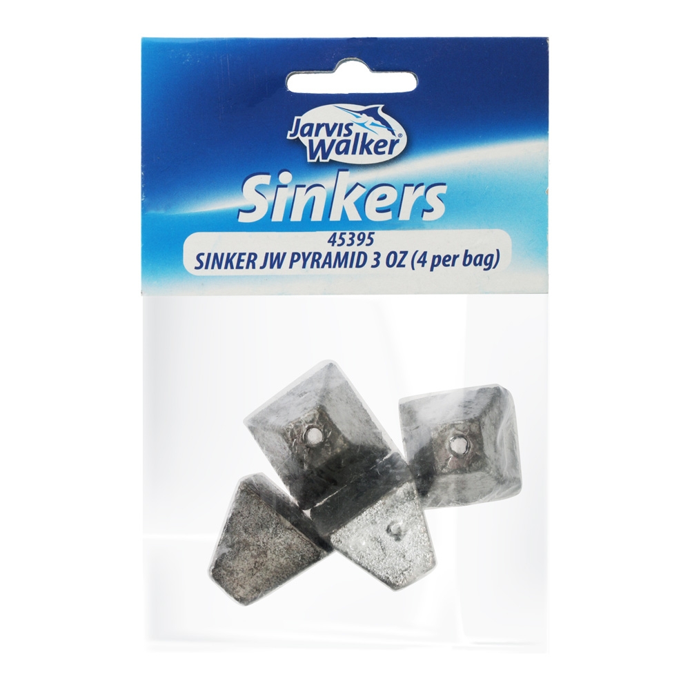 Jarvis Walker Pyramid Sinker 3oz Qty 4