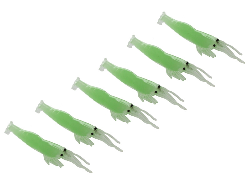 Green Lumo Shrimper Lure 6pcs/pack 2.5in