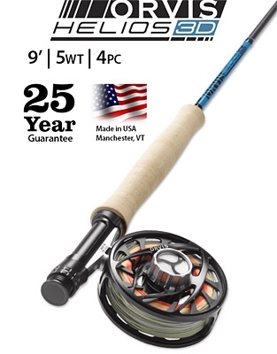 Orvis Helios 3D Fly Rod Blue 9ft 5WT 4pc