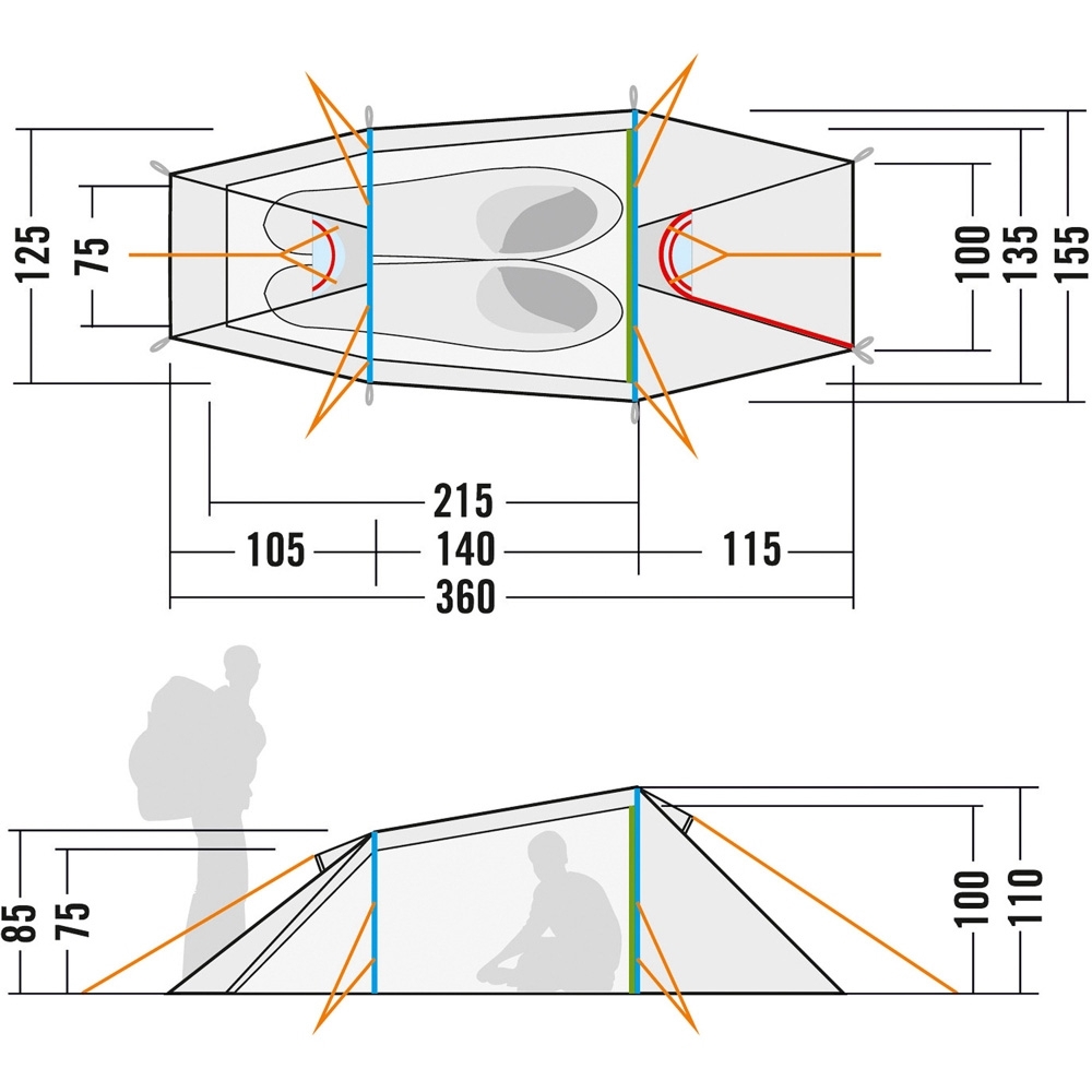 Tatonka Kiruna 2 Person Tent Green