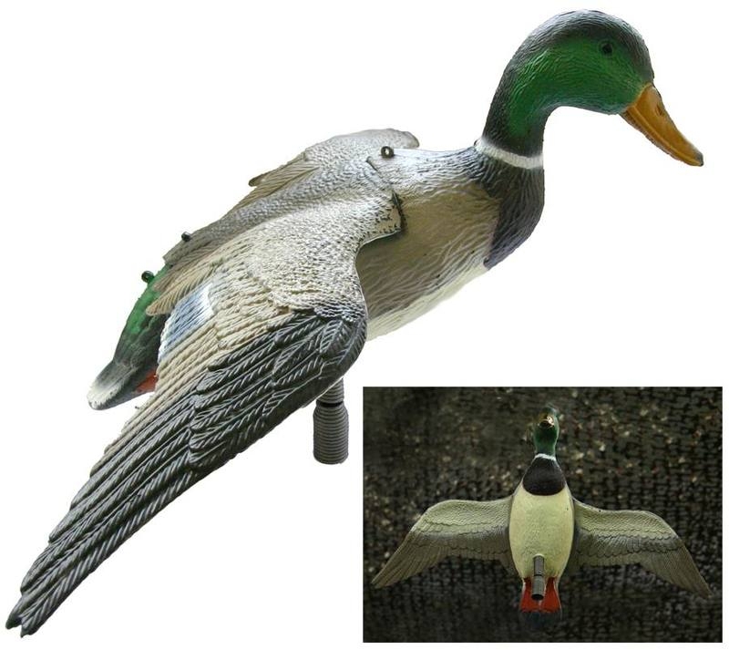 Outdoor Outfitters 25in Flying Mallard Drake with Spring and Pole